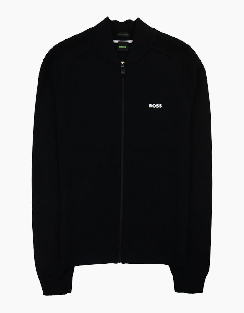 Hugo Boss Zalfar Zip Bomber Sweatshirt Black 001