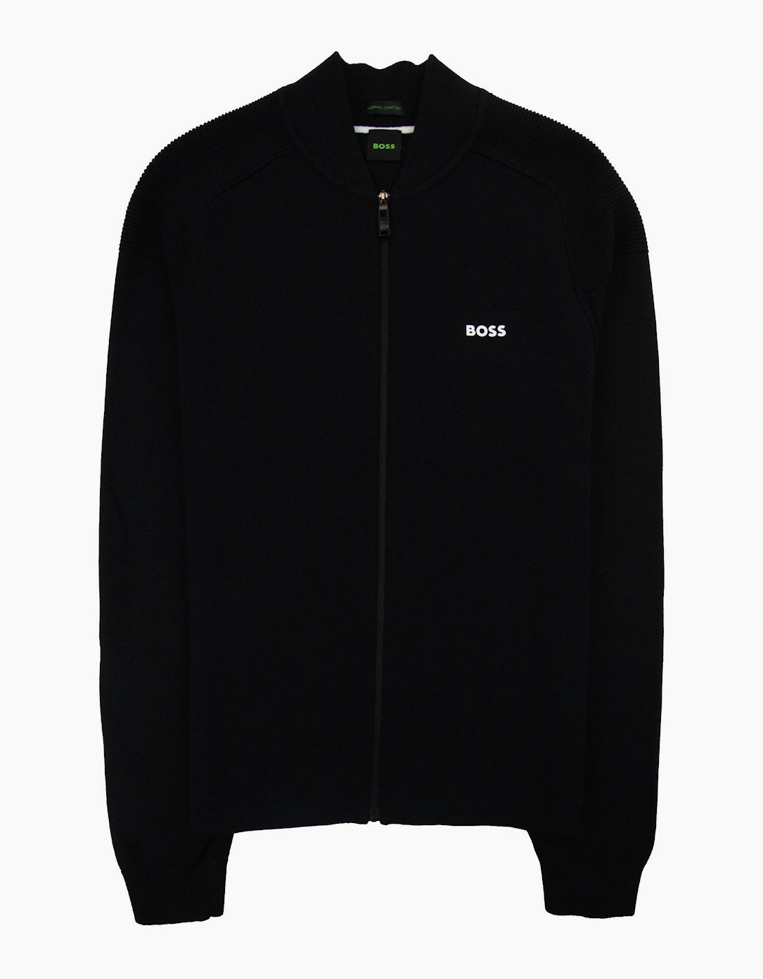 Hugo Boss Zalfar Zip Bomber Sweatshirt Black 001, 5 of 4