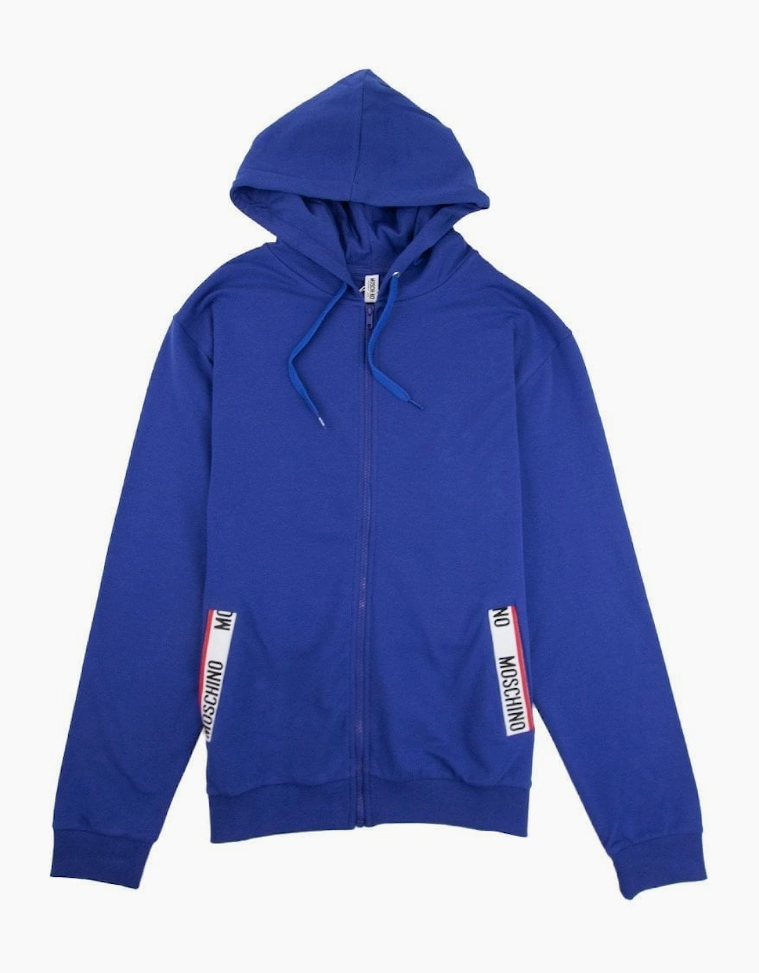 Moschino Men's Moschino Underwear Pocket Tape Logo Hoody Elec Blue