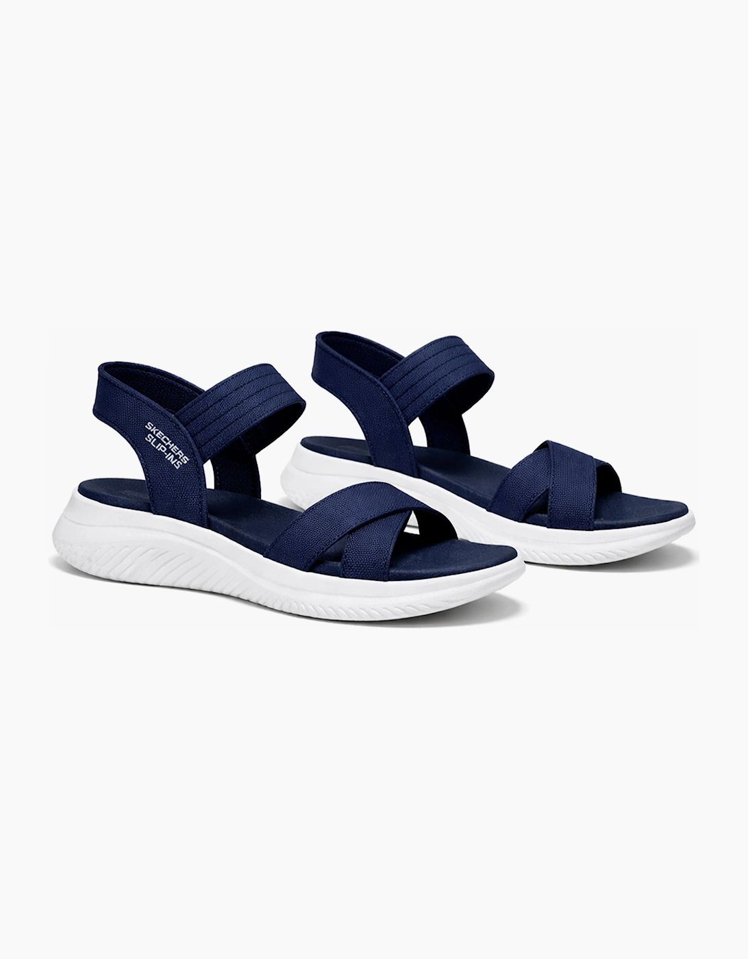 Skechers ULTRA FLEX 3.0 SANDAL - NEVER Womens Ankle Strap Sandals Navy