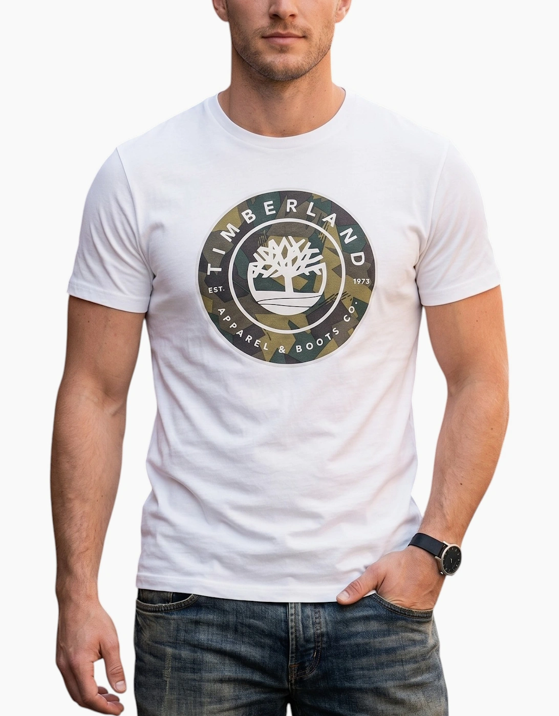 Timberland Mens Printed T Shirts Crew Neck Summer Top Short Sleeve Premium Tee, 5 of 4