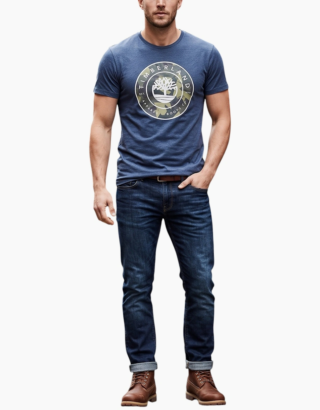 Timberland Mens Printed T Shirts Crew Neck Summer Top Short Sleeve Premium Tee, 5 of 4