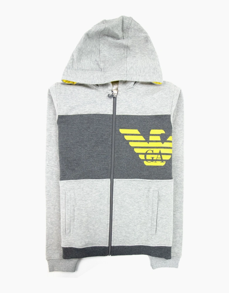 Armani Junior Eagle Logo Tracksuit Dark Grey