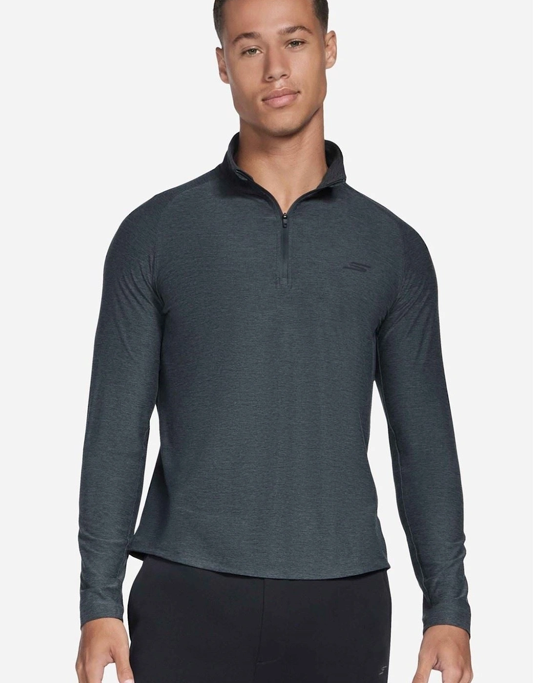 Skechers Men's Black Go Dri All Day Performance 1/4 Zip Polyester Activewear T-Shirts  Xxl