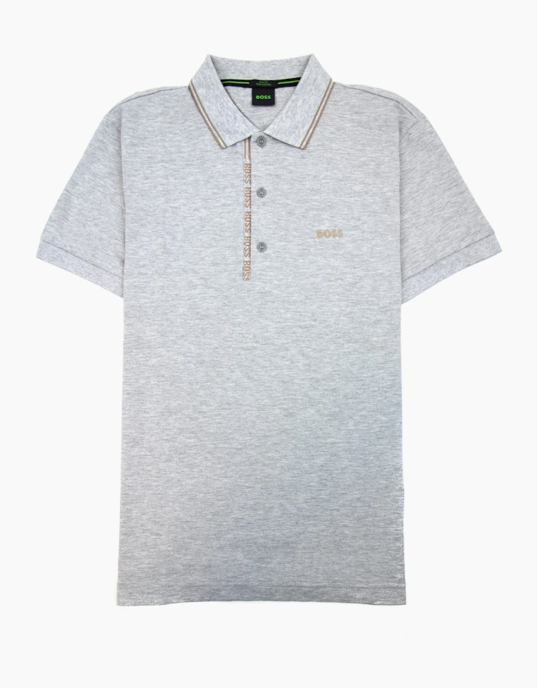 Hugo Boss Paule 4 Slim Fit Branded Placket Polo Grey 059