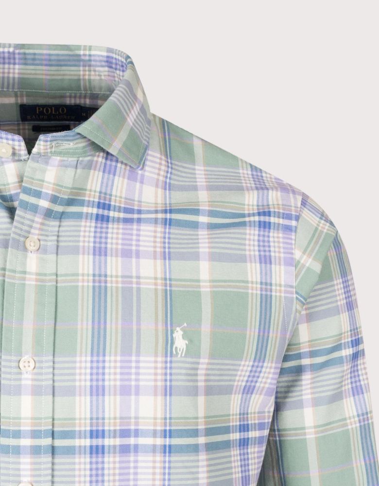 Custom Fit Plaid Oxford Shirt
