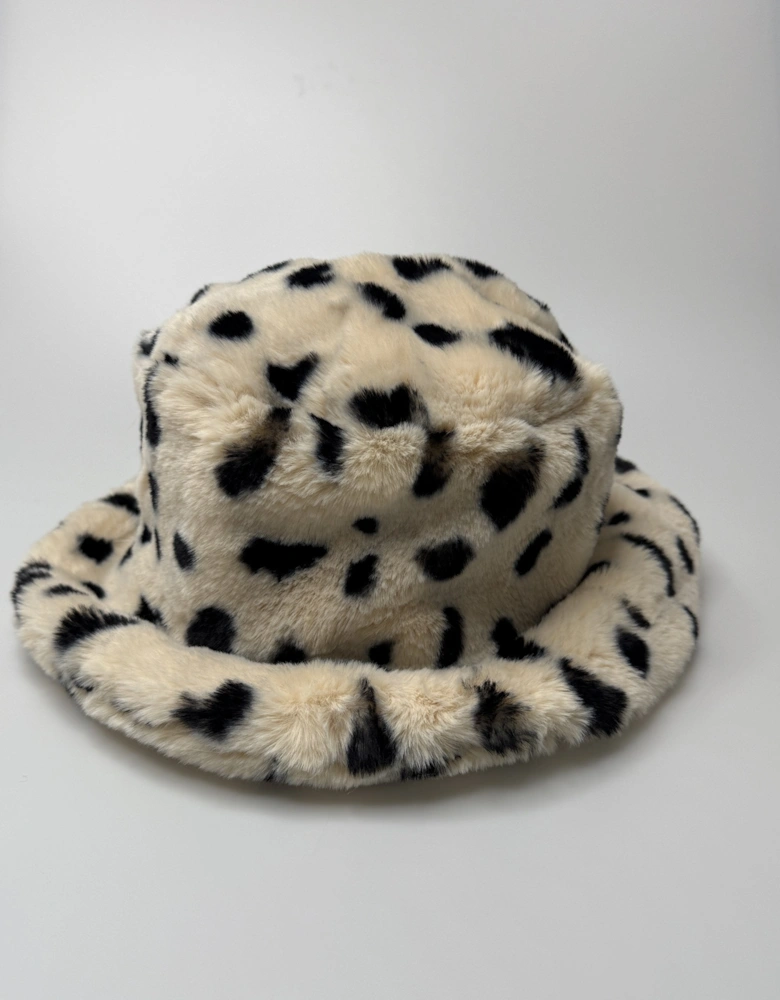 Spotty Bamboo Blend Faux Fur Hat