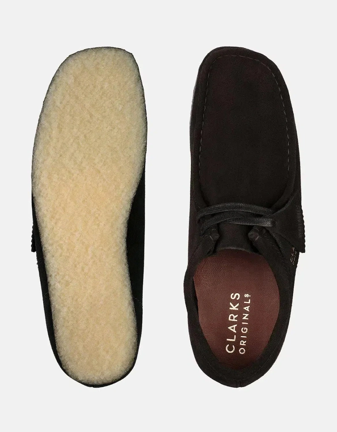 CLARKS ORIGINALS WALLABEE SHOES BLACK SUEDE