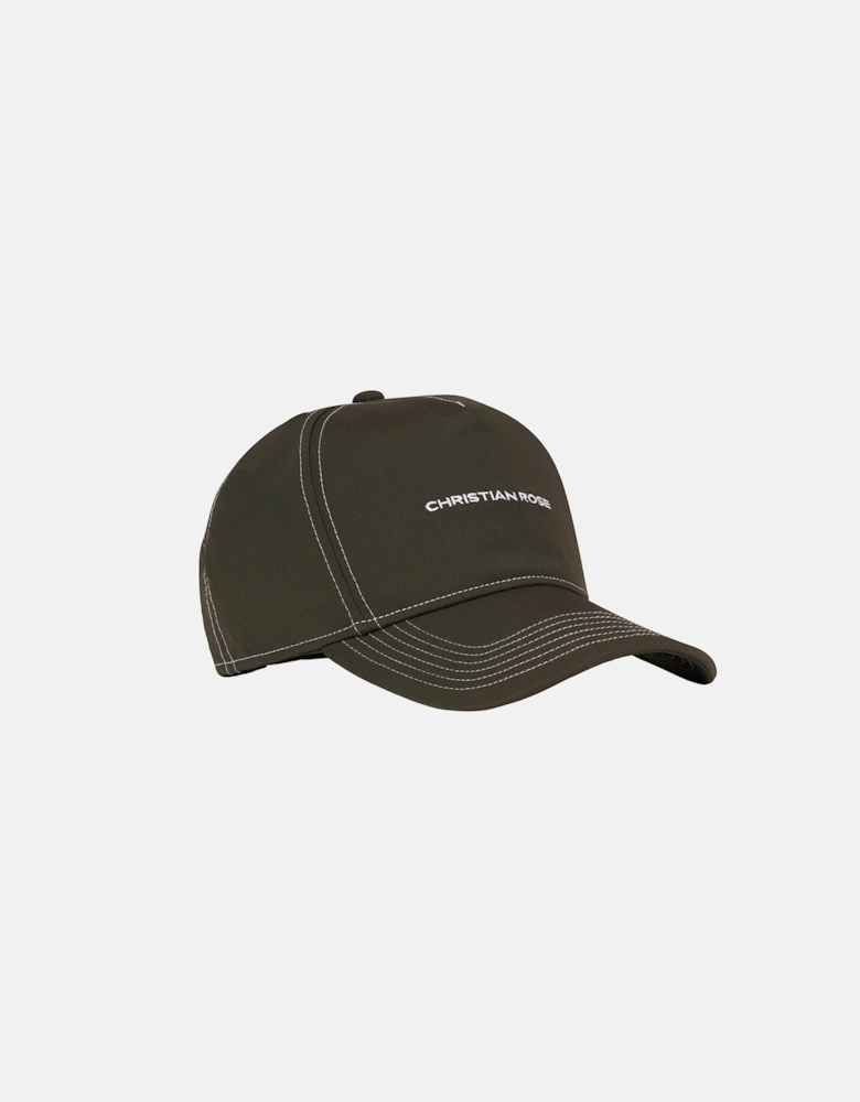 Christian Rose Nylon Trucker Olive White