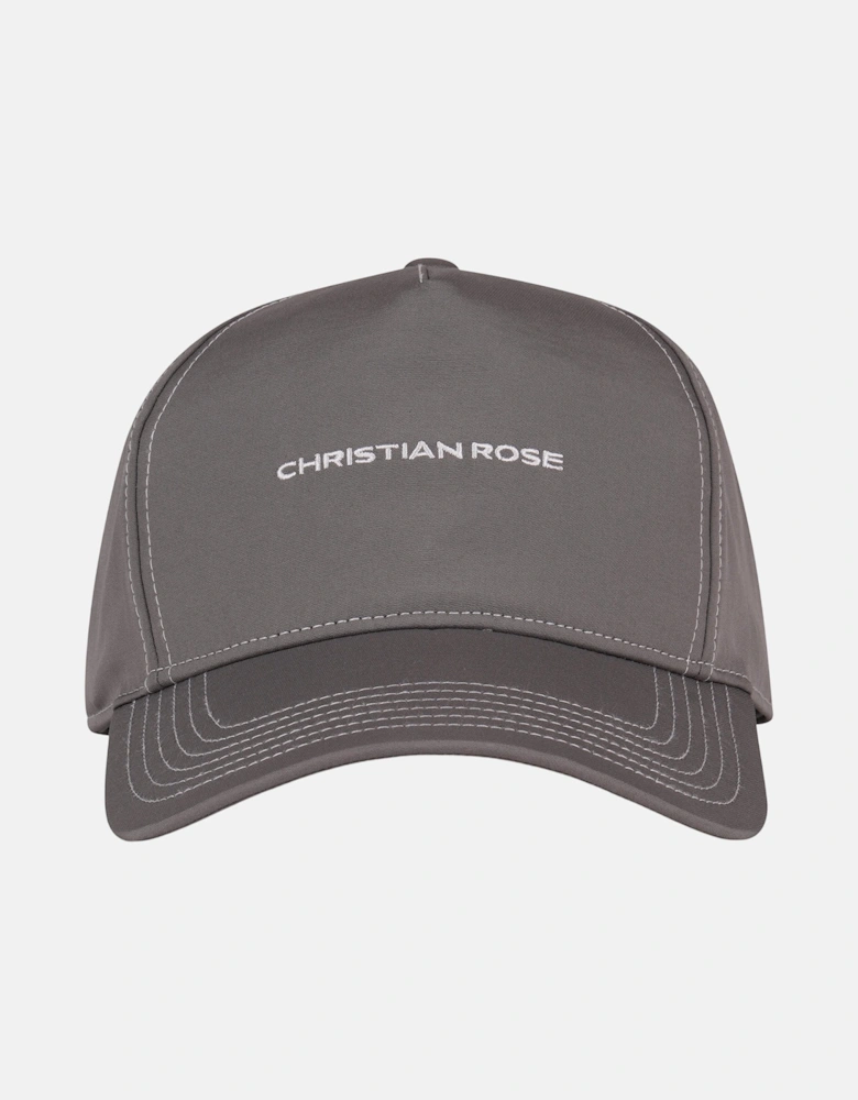 Christian Rose Nylon Trucker Grey White