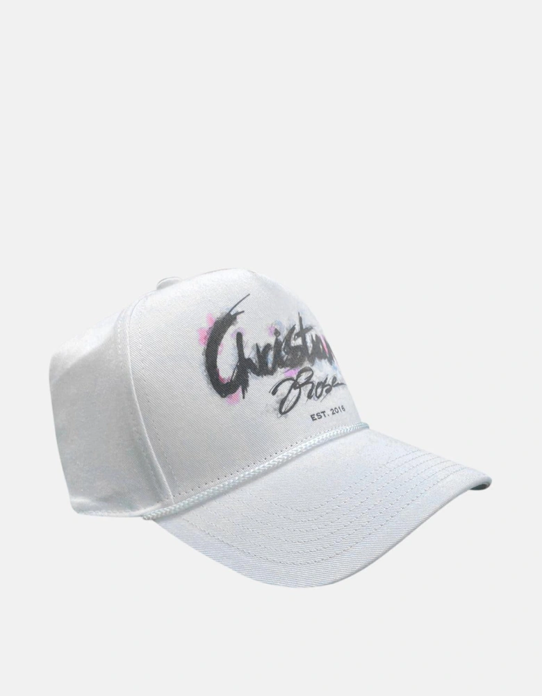 CHRISTIAN ROSE SIGNATURE SNAPBACK CAP WHITE