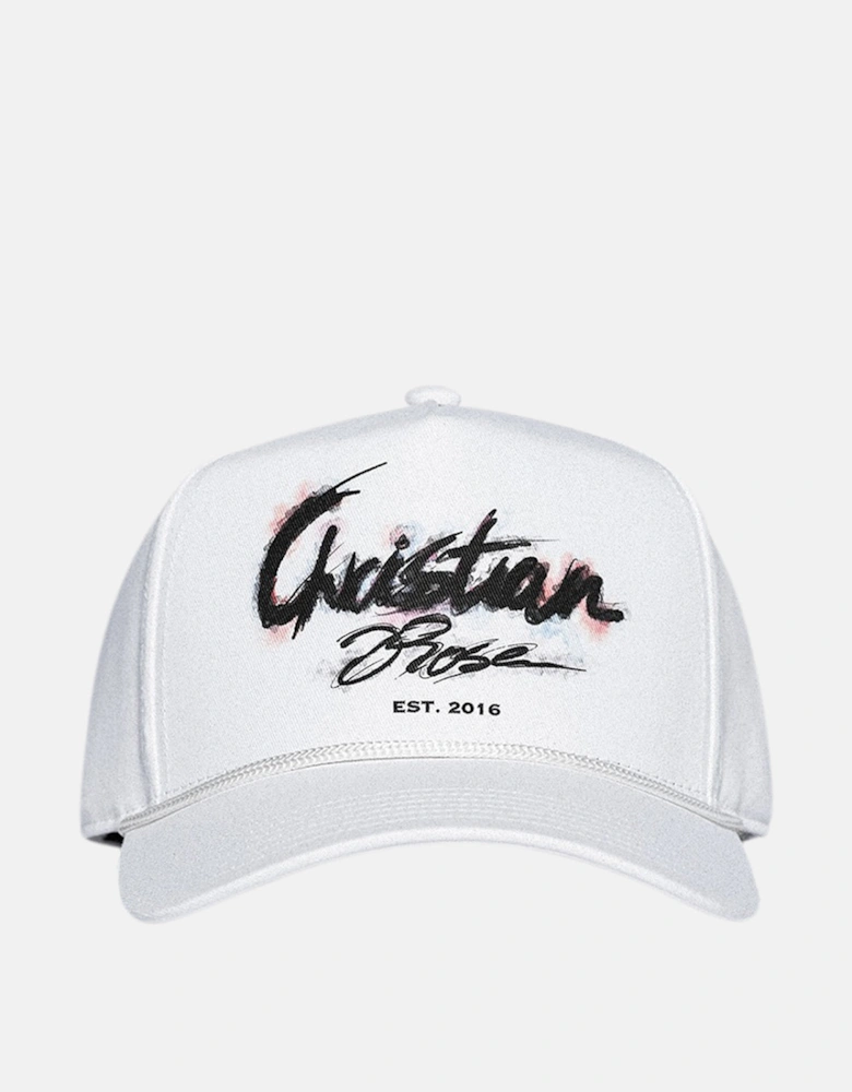 CHRISTIAN ROSE SIGNATURE SNAPBACK CAP WHITE