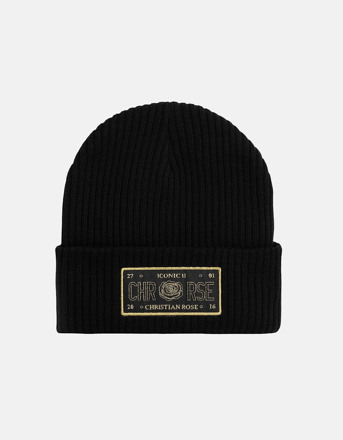 Christian Rose Iconic II Beanie Black Gold Outline, 3 of 2