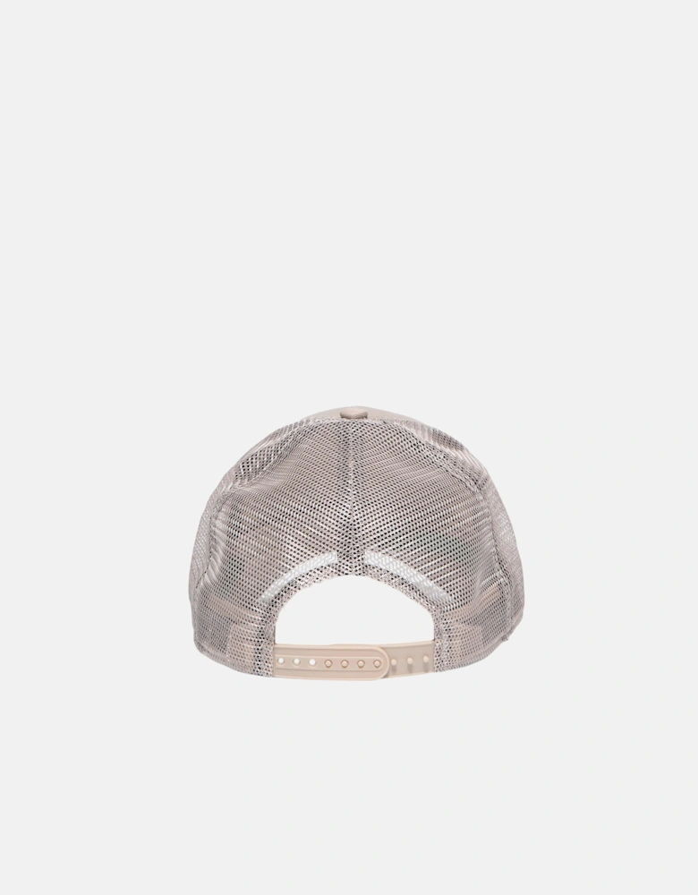 Christian Rose Small Plate Trucker Cap White