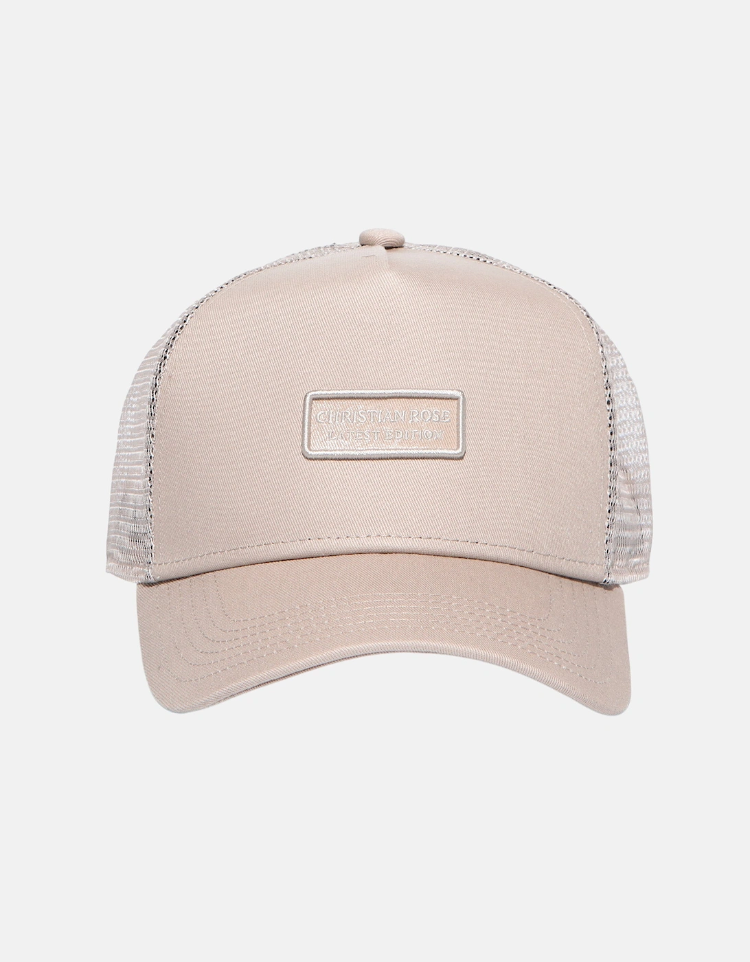 Christian Rose Christian Rose Small Plate Trucker Cap White - Tan
