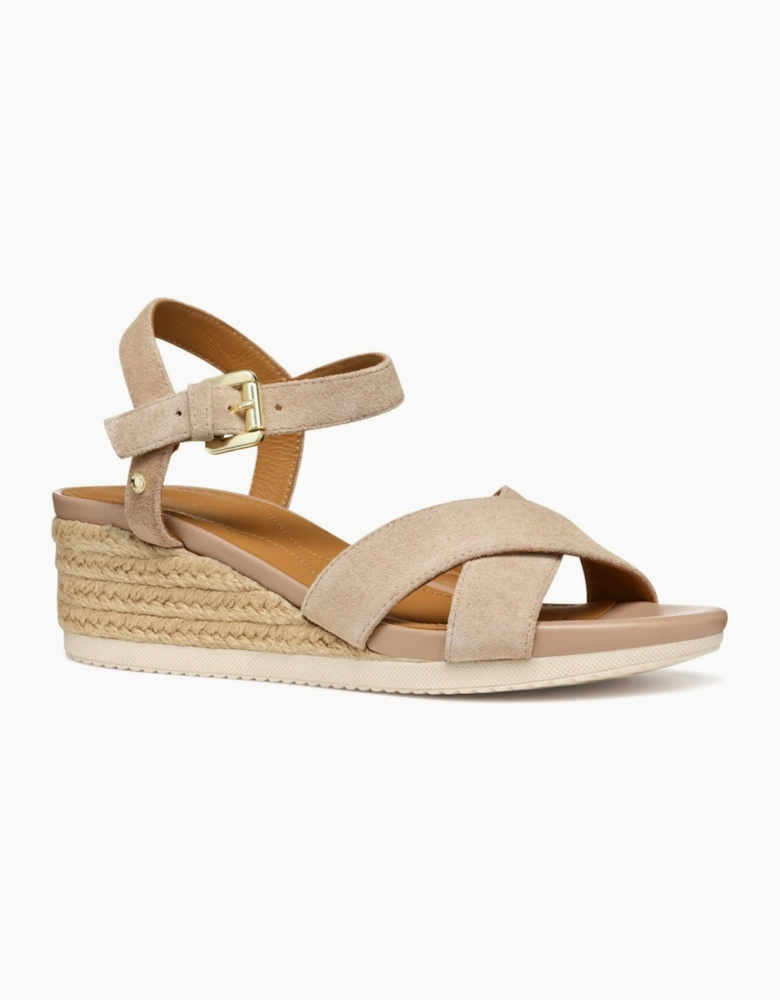 D Ischia Corda Womens Wedge Sandals