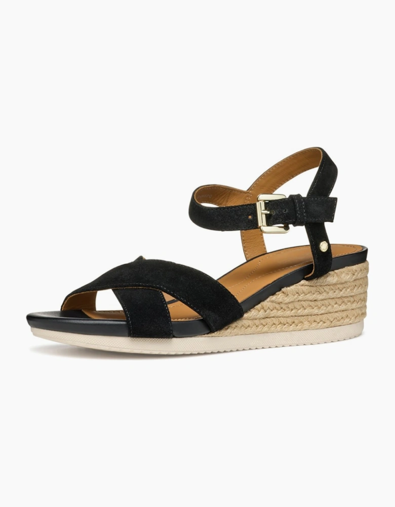 D Ischia Corda Womens Wedge Sandals