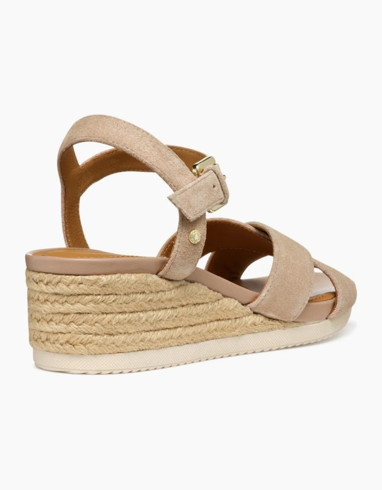 D Ischia Corda Womens Wedge Sandals