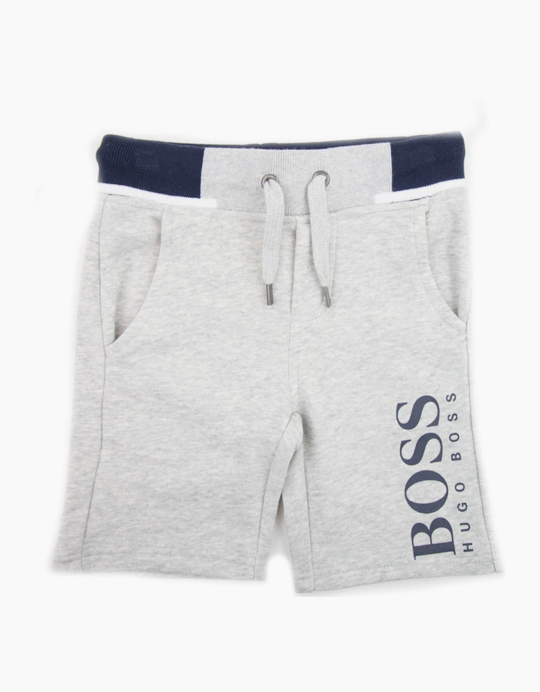 Hugo Boss Kids Logo Bermuda Shorts Grey