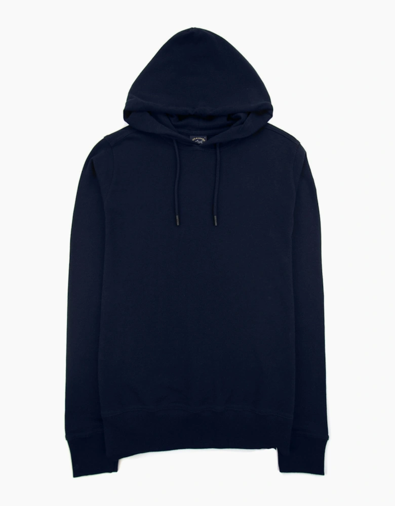 Paul And Shark Arm Badge Hoodied Sweatshirt Navy