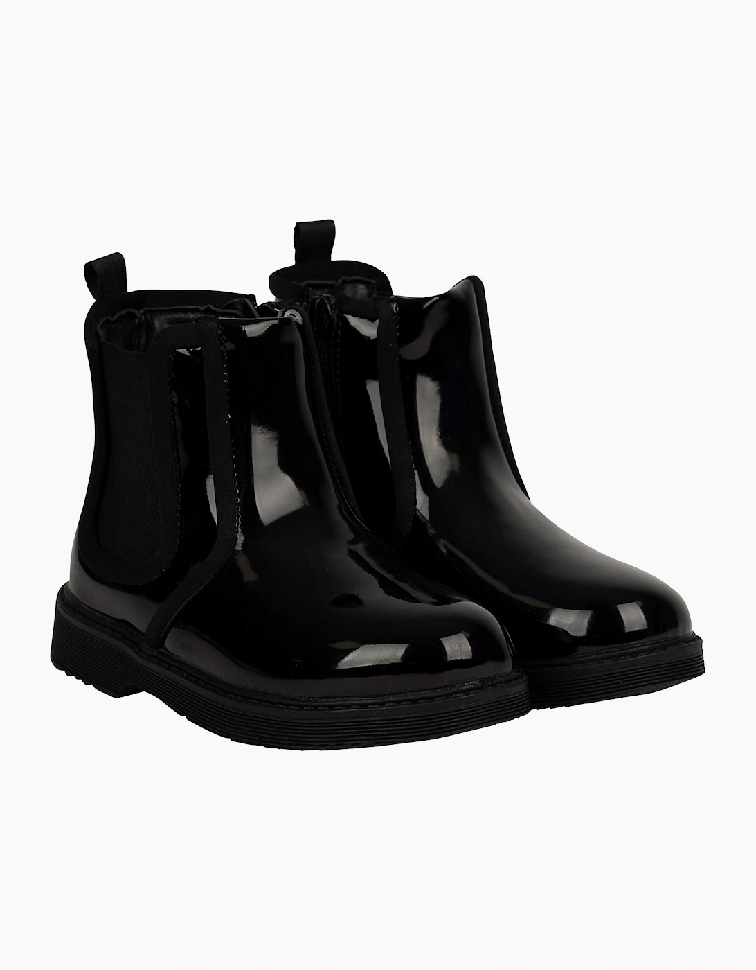 Trespass Kids Ziya Patent Chelsea Boots, 2 of 1