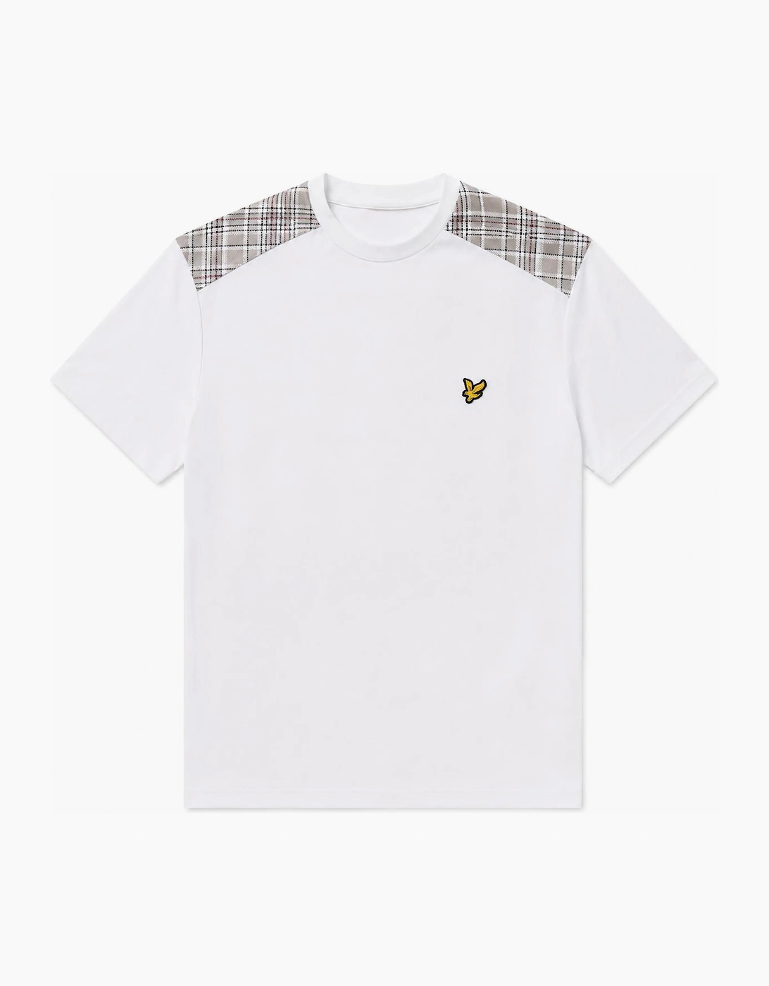 Lyle & Scott Check Panelled T-Shirt WHITE, 2 of 1