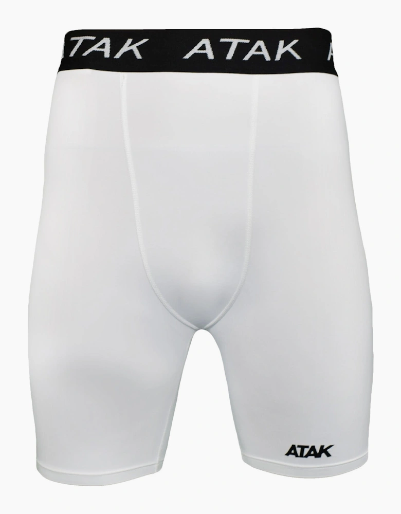 ATAK Mens Base Layer Compression Shorts - White