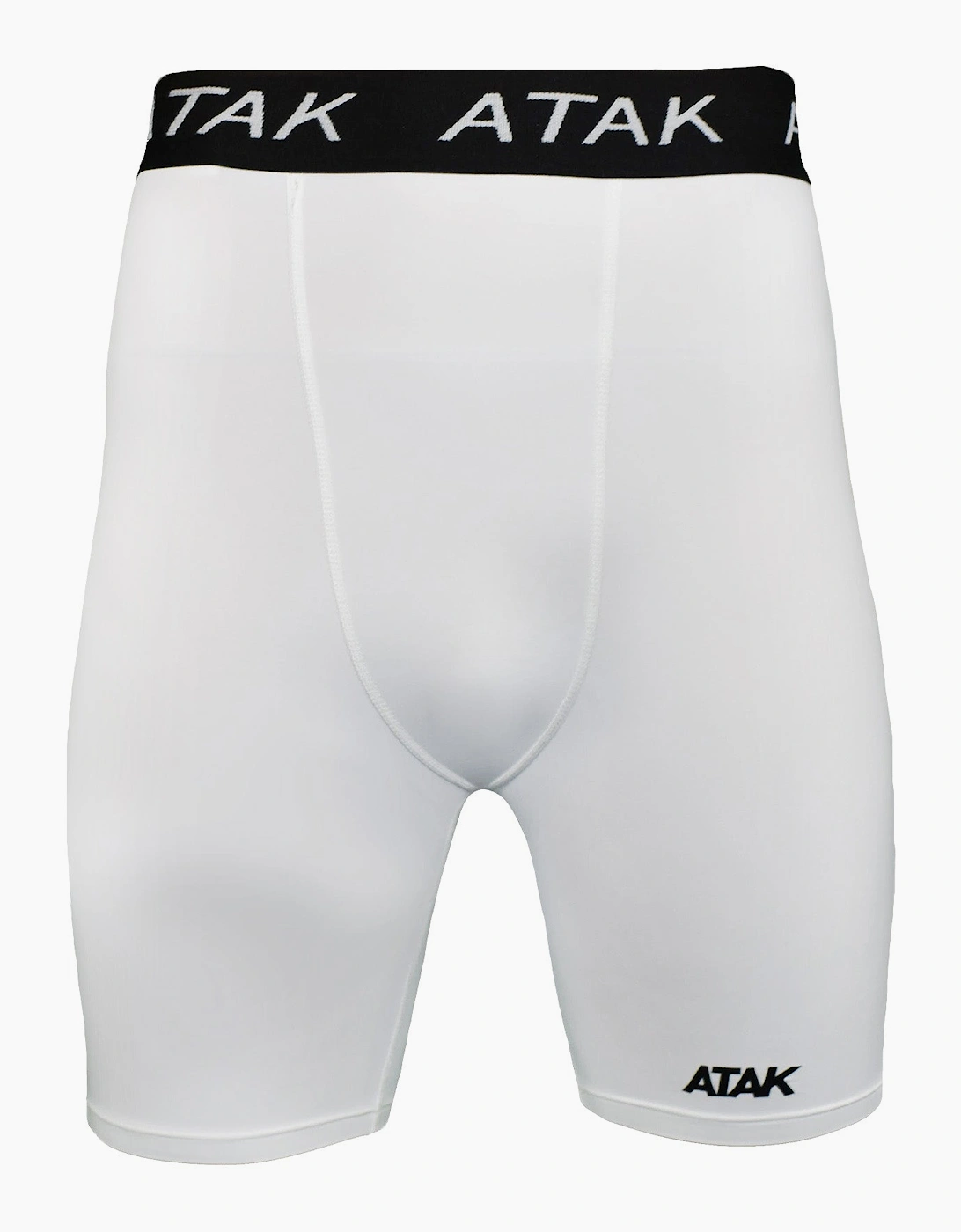 ATAK Mens Base Layer Compression Shorts - White, 2 of 1