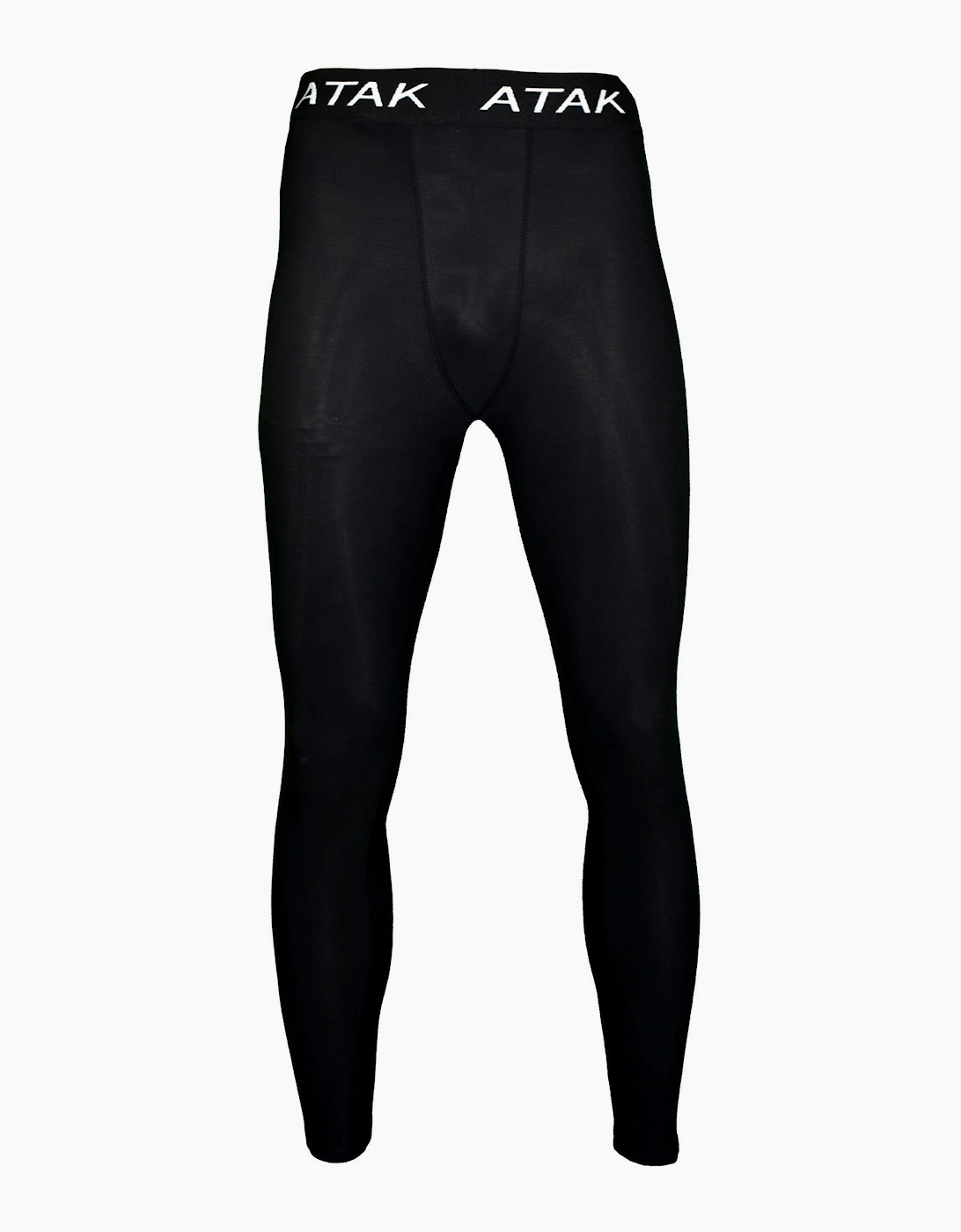 ATAK Mens Thermal Base Layer Compression Bottoms - Black, 2 of 1