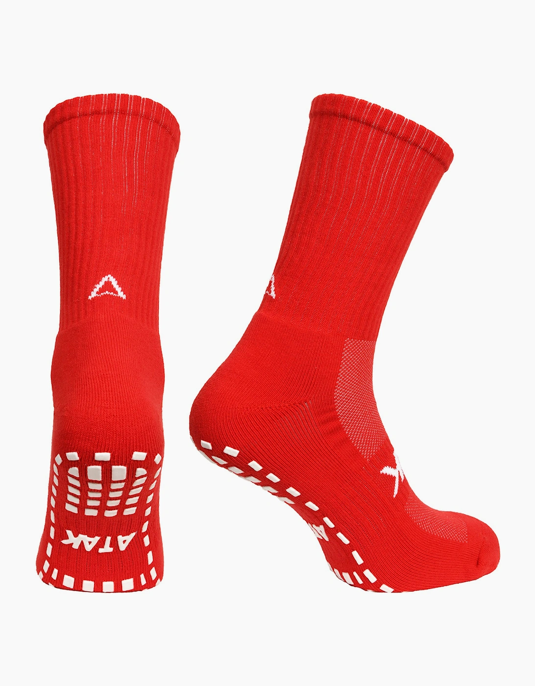 Atak Mens Shox Grip Non-Slip Football Socks Red