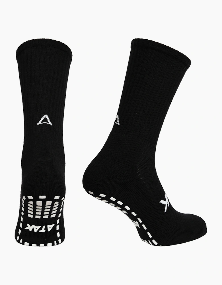 Atak Mens Shox Grip Non-Slip Training Socks Black