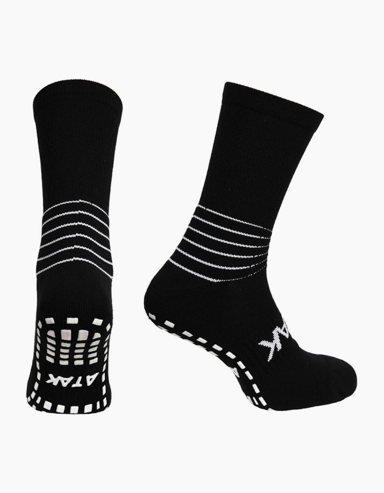 Atak Mens C-Grip Mid Leg Compression Football Socks - Black