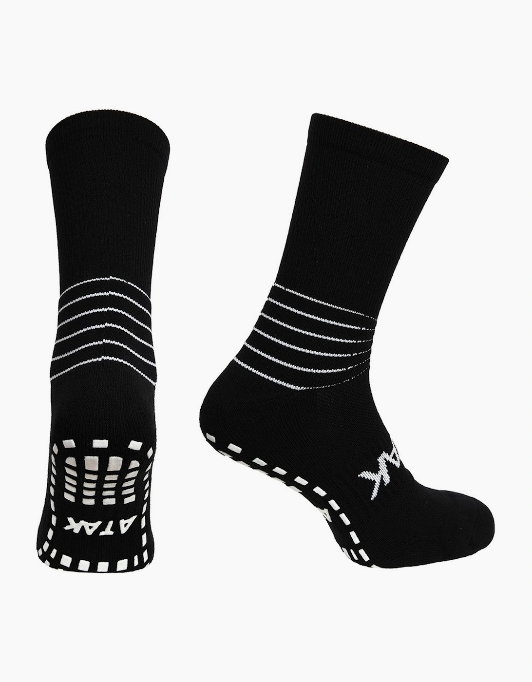 Atak Mens C-Grip Mid Leg Compression Football Socks - Black