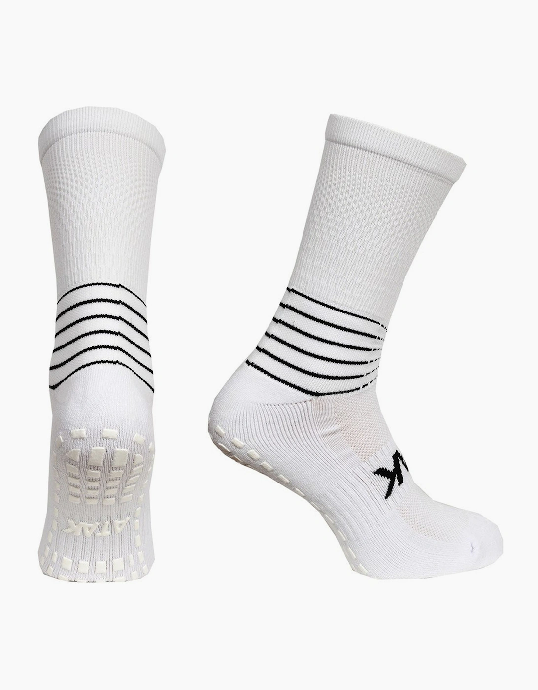Atak Mens C-Grip Mid Leg Compression Football Socks - White