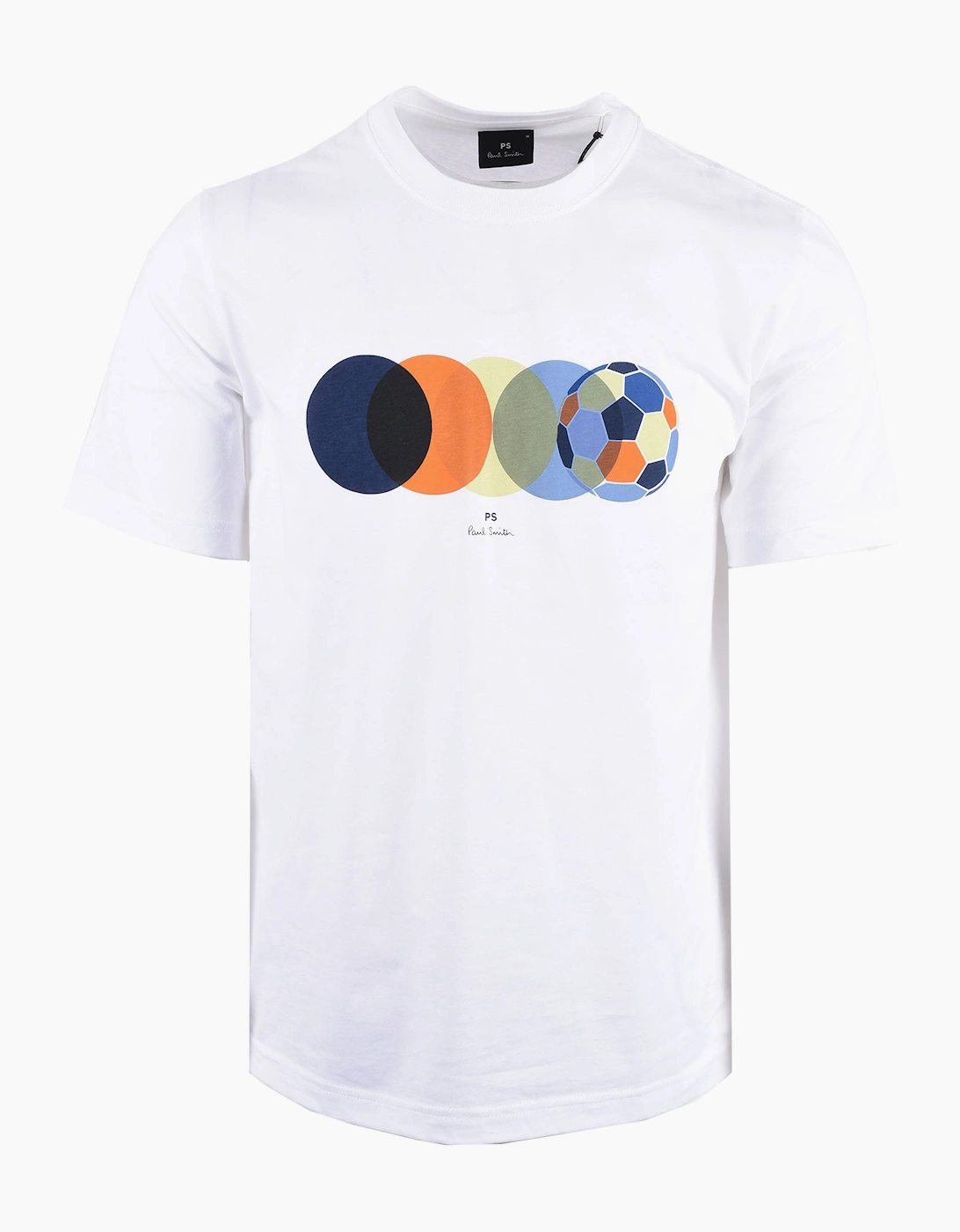 Paul Smith Men's White Reg Fit Football T-Shirt  44 Size 2XL