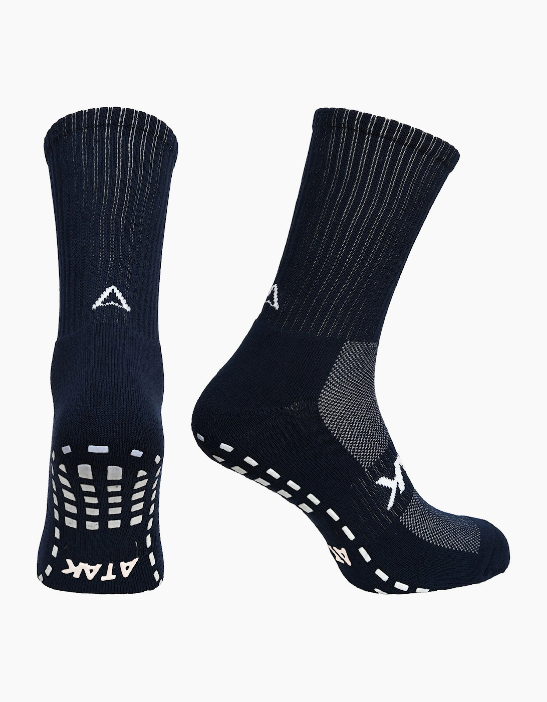 Atak Mens Shox Grip Non-Slip Football Socks Navy
