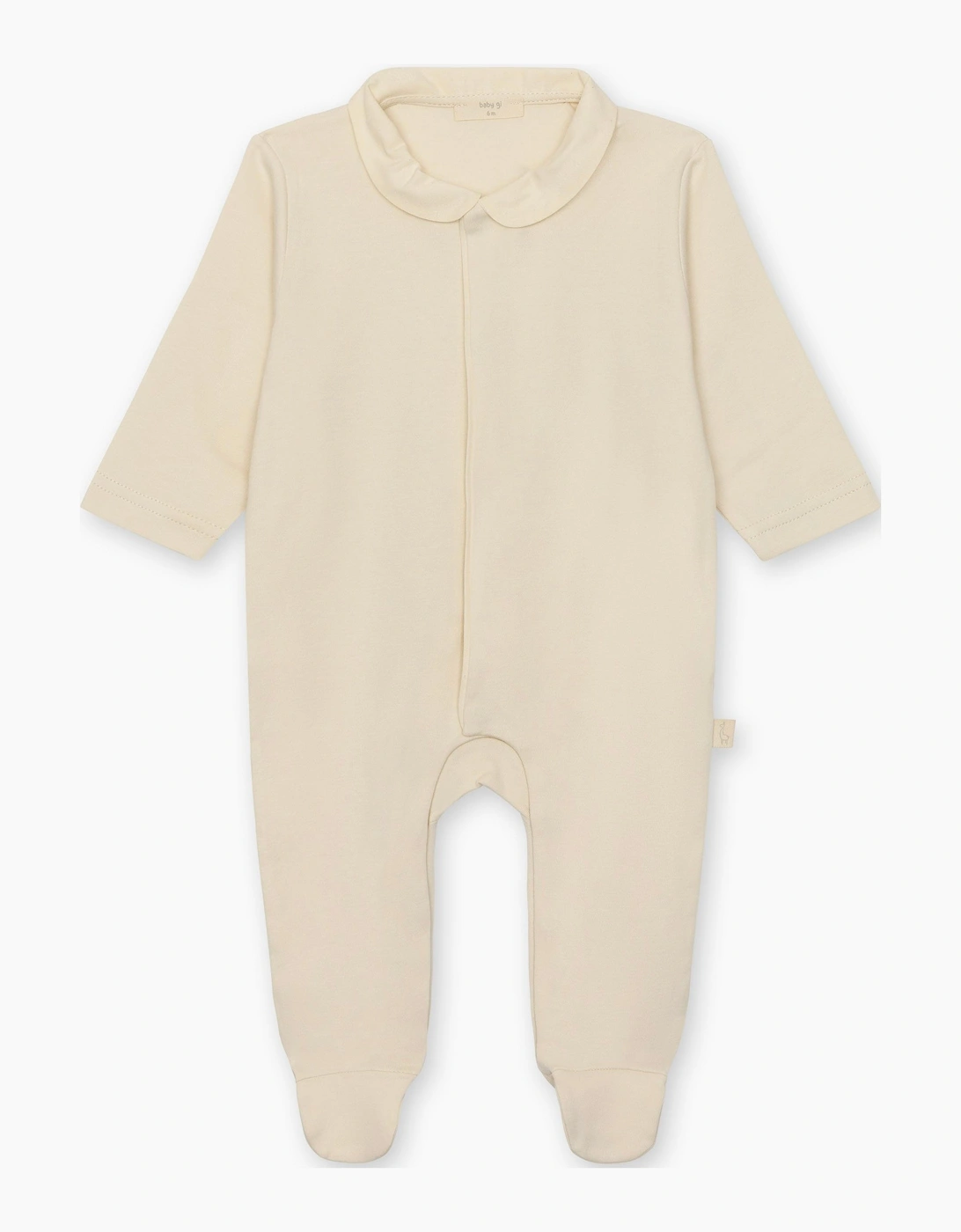 Beige Angel Wing Cotton Babygrow