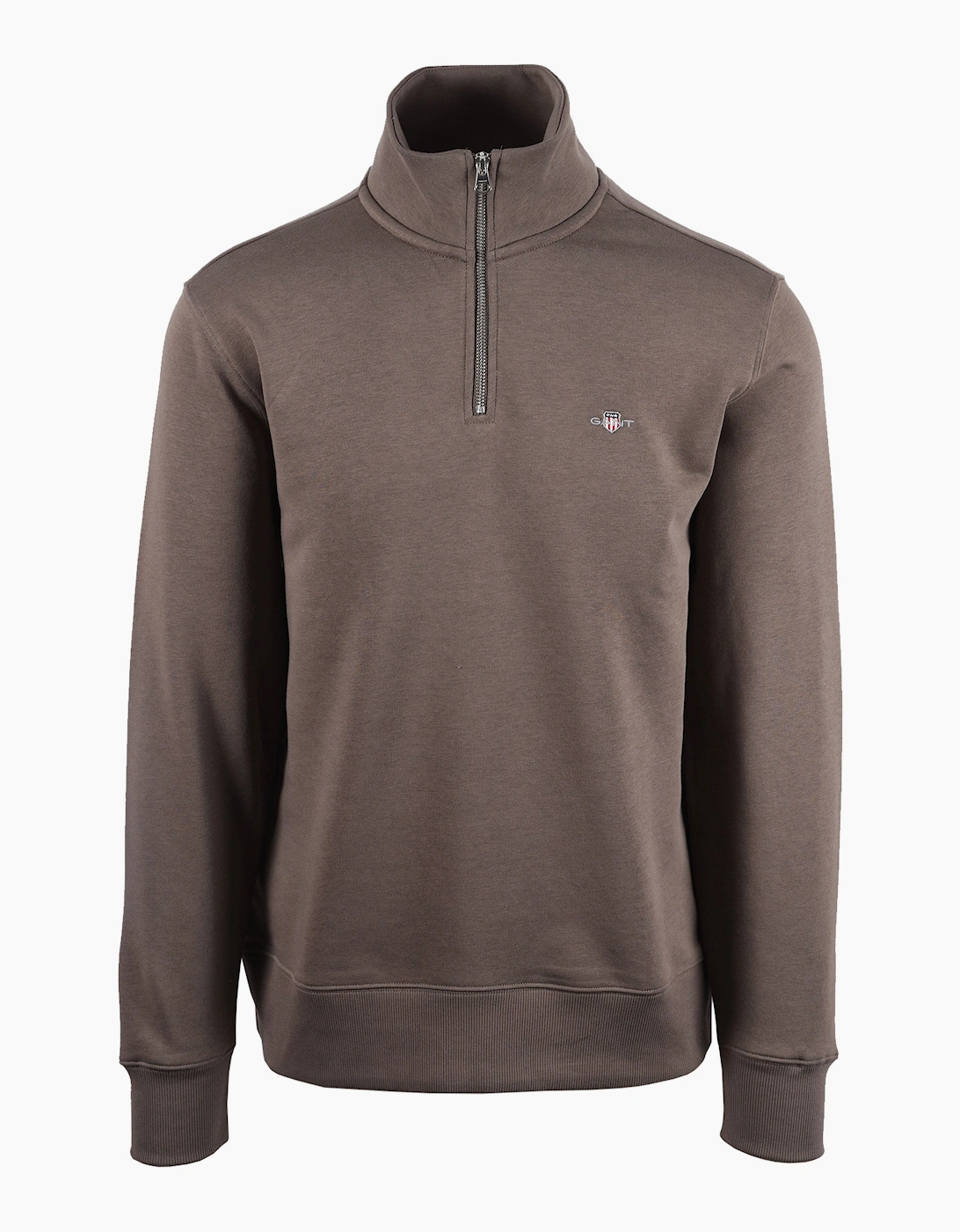 GANT REG SHIELD HALF ZIP SWEATSHIRT FADED TAUPE, 4 of 3