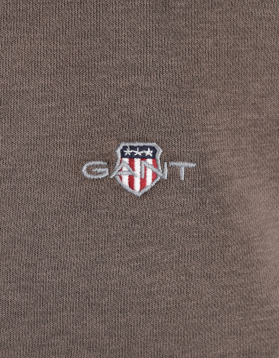 GANT REG SHIELD HALF ZIP SWEATSHIRT FADED TAUPE