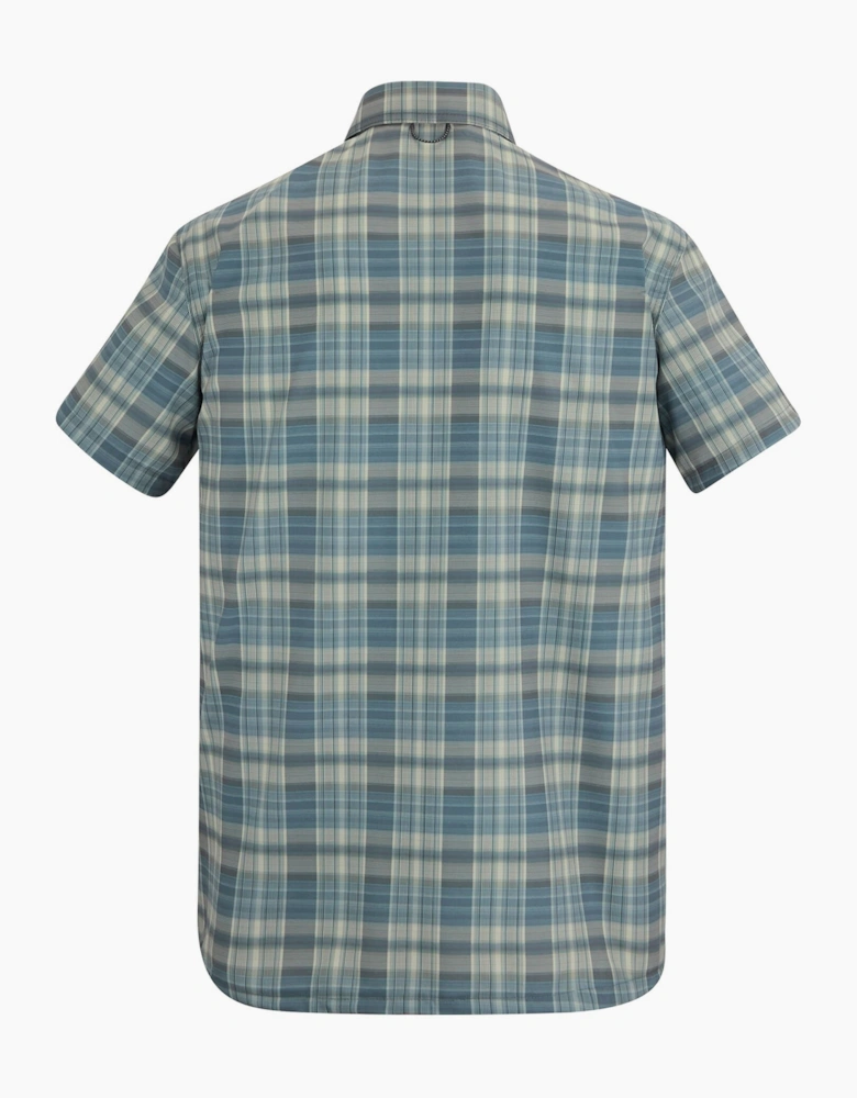 Regatta Mens Checked Insect Repellent Short-Sleeved Travel Shirt