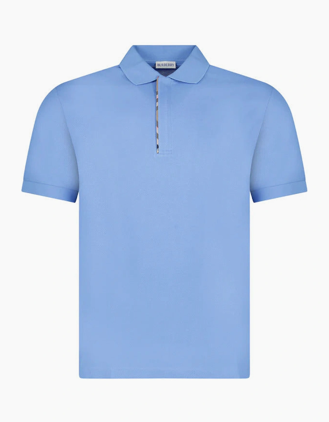 Burberry Mens Hartford Zip Polo Shirt - Periwinkle Blue