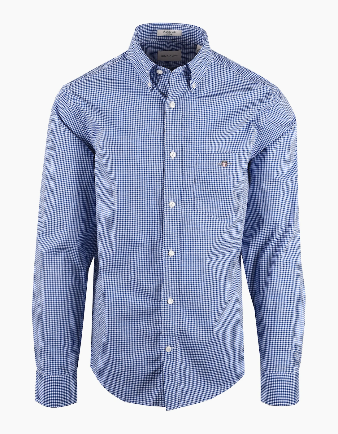 GANT CLASSIC POPLIN GINGHAM SHIRT COLLEGE BLUE
