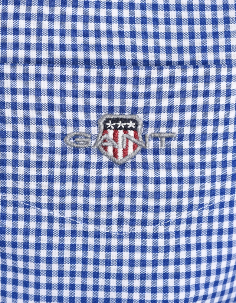 GANT CLASSIC POPLIN GINGHAM SHIRT COLLEGE BLUE