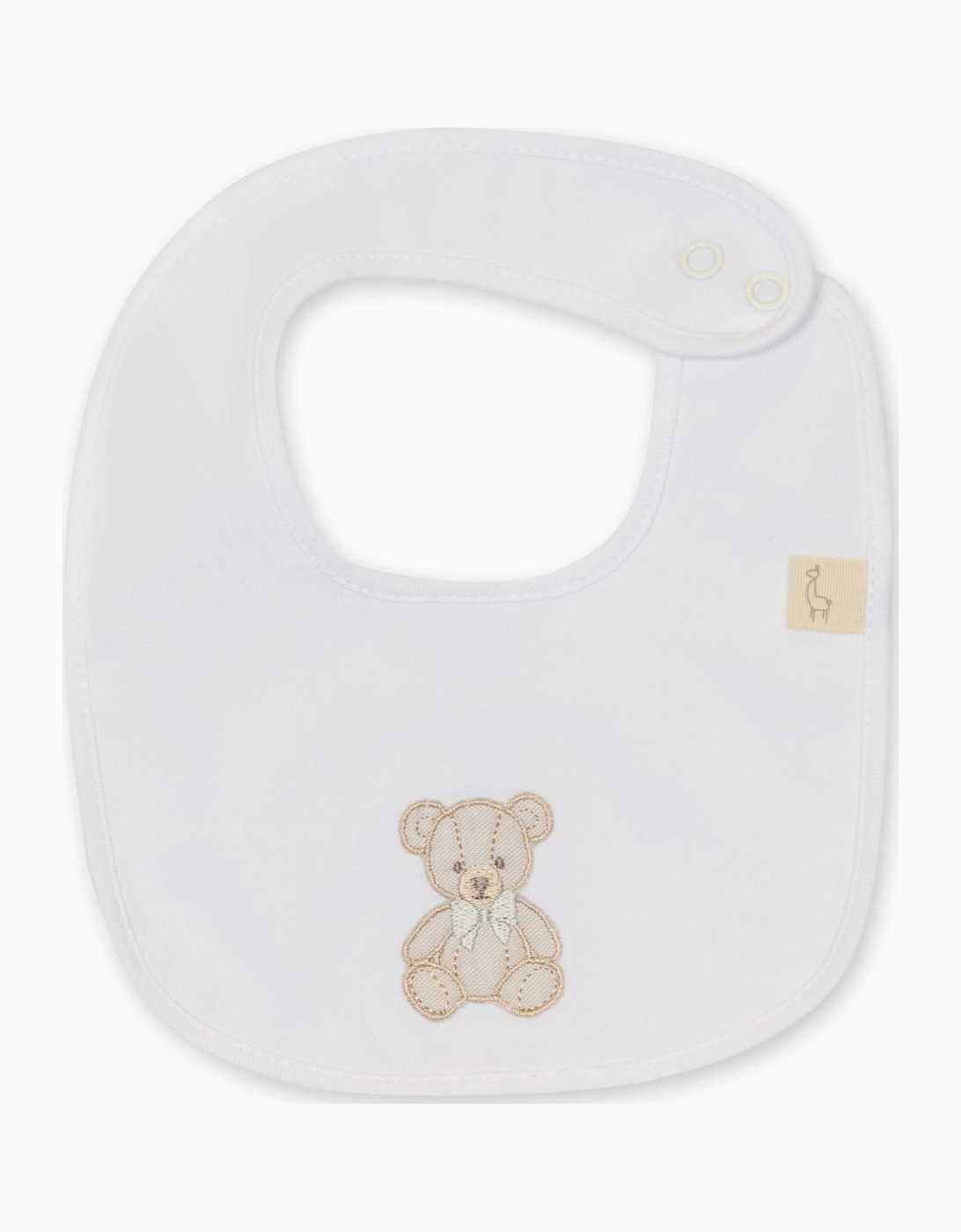 White Cotton Teddy Bear Bib, 3 of 2