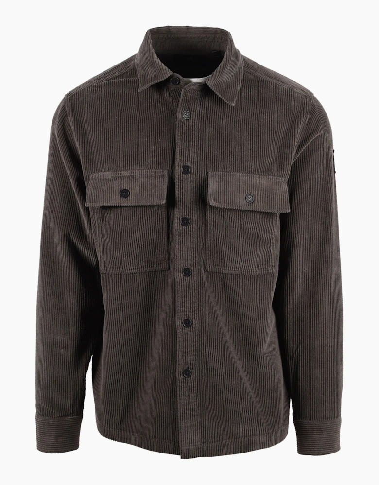 BELSTAFF RAVINE CORDUROY SHIRT ARMY GREEN