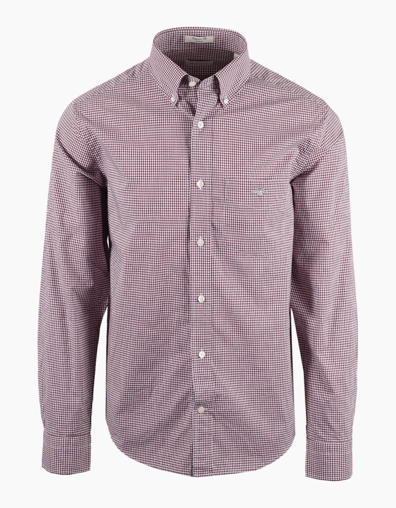 GANT REG CLASSIC POPLIN GINGHAM SHIRT DEEP GRAPE WINE