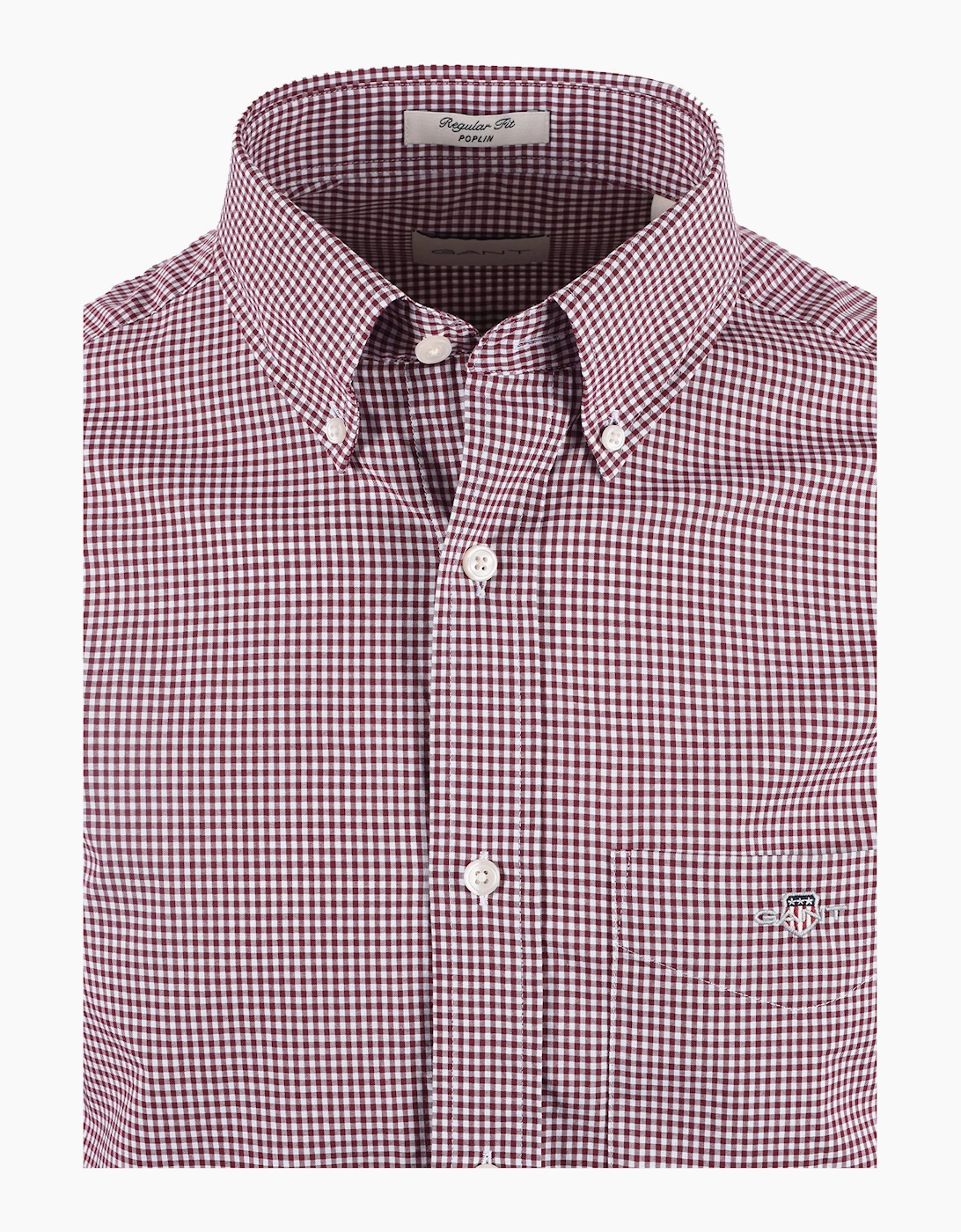 GANT REG CLASSIC POPLIN GINGHAM SHIRT DEEP GRAPE WINE