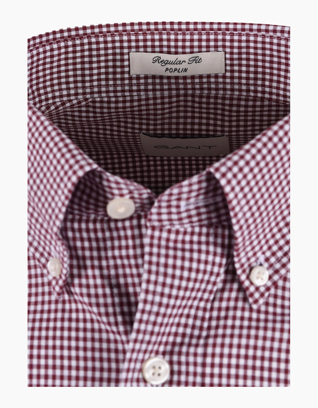 GANT REG CLASSIC POPLIN GINGHAM SHIRT DEEP GRAPE WINE