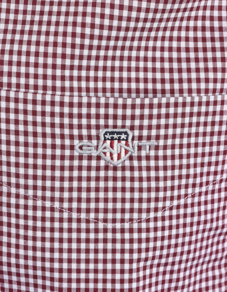 GANT REG CLASSIC POPLIN GINGHAM SHIRT DEEP GRAPE WINE