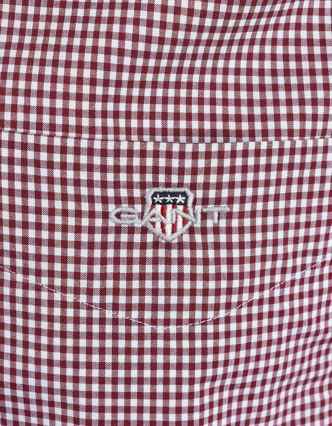 GANT REG CLASSIC POPLIN GINGHAM SHIRT DEEP GRAPE WINE
